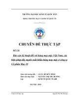 Rào cản kỹ thuật đối vói hàng may mặc VN, các biện pháp đẩy mạnh XK hàng may mặc ở Cty Cổ phần May 10