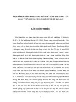 Một số biện pháp Marketing nhằm mở rộng thị trường của Công ty ứng dụng công nghệ kỹ thuật Hạ Long