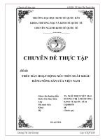 Thúc đẩy hoạt động Xúc tiến XK hàng nông sản của VN