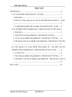 Vai trò của lí luận hình thái kinh tế xã hội đối với sự nghiệp công nghiệp hoá - hiện đại hoá ở Việt