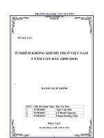 Ô nhiễm không khí đô thị ở việt nam 5 năm gần đây (2005-2010)