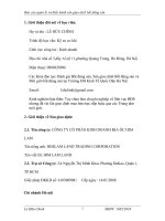 Báo cáo quản lý và điều hành sàn giao dịch bất động sản tại CÔNG TY CỔ PHẦN KINH DOANH ĐỊA ỐC HIM LAM