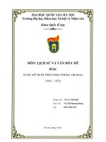 Nước mỹ dưới thời tổng thống truman (1945 – 1953)