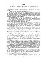 Giới thiệu về vụ tổng hợp kinh tế quốc dân