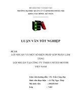 Lợi Nhuận Và Một Số Biện Pháp Góp Phần Làm Tăng Lợi Nhuận Tại Công Ty Tnhh United Motor Việt Nam