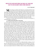 Các giải pháp nâng cao hiệu lực, hiệu quả của tổ chức bộ máy hành chính