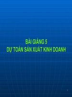 Kế toán quản trị - Chương 5