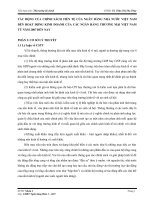 Tác động của chính sách tiền tệ của ngân hàng nhà nước việt nam đến hoạt động kinh doanh của các ngân hàng thương mại việt nam từ năm 2007 đến nay