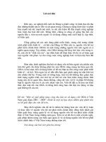 Một số Giải pháp tăng cường thu hút và sử dụng vốn ODA ở VN giai đoạn 2001 - 2005