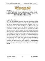 Một số Giải pháp nâng cao hiệu quả công tác Giải phóng mặt bằng trên địa bàn thành phố Hà Nội 
