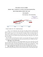 ứng dụng value at risk trong việc cảnh báo và giám sát rủi ro thị trường đối với hệ thống nhtm việt nam