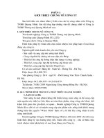 Báo cáo tổng hợp về Công ty TNHH Thương mại Quang Minh.doc