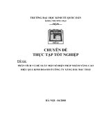 Phân tích và đề xuất một số biện pháp nhằm nâng cao hiệu quả kinh doanh ở Công ty Xăng dầu Bắc Thái