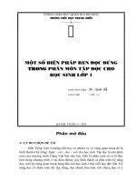 Một số biện pháp luyện đọc đúng nhằm nâng cao chất lượng giờ tập đọc lớp1