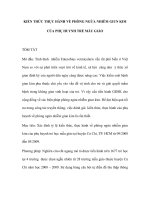 Kiến thức thực hành về phòng ngừa nhiễm giun kim của phụ huynh trẻ mẫu giáo