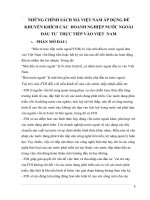 Đầu tư nước ngoài vào Việt Nam- thực trạng và triển vọng