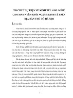 Tổ chức sự kiện về kinh tế làng nghề cho sinh viên khối ngành kinh tế trên địa bàn thủ đô Hà Nội