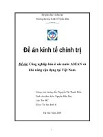 Công nghiệp hóa ở các nước ASEAN và khả năng vận dụng tại Việt Nam