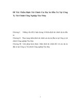 Thẩm Định Tài Chính Các Dự Án Đầu Tư Tại Công Ty Tài Chính Công Nghiệp Tàu Thủy