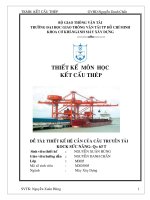 Thiết kế hệ cần của cầu truyền tải kock sức nâng Q= 63 t