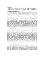 Dân số, tài nguyên và môi trường