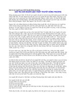 GIÁ TRỊ CON NGƯỜI QUA TRIẾT THUYẾT ÐÔNG PHƯƠNG