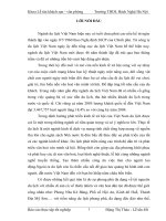 Phân tích các chiến lược cho quá trình hình thành phát triển và đặc điểm kinh doanh của Khách sạn Thủ Đô (nghiệp vụ Khách sạn).doc