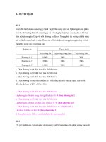 Bài tập ứng dụng kỳ vọng ra quyết định trong kinh doanh