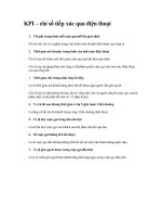 KPI – chỉ số tiếp xúc qua điện thoại