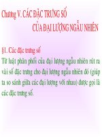 Giáo án- Chương 5: Các đặc trưng số của đại lượng ngẫu nhiên