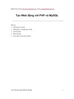 Tạo web động với PHP và MySQL