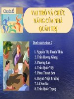 Vai trò chức năng nhà quản trị