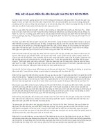 Mấy nét vê quan điểm lấy dân làm gốc của Chủ tịch Hồ Chí Minh