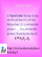 Giáo án: Giải tích tổ hơp