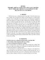 NHỮNG VƯỚNG MẮC, BẤT CẬP VÀ HƯỚNG HOÀN THIỆN QUY ĐỊNH CỦA LUẬT HNGĐ VỀ CHẾ ĐỘ TÀI SẢN CỦA VỢ CHỒNG