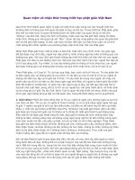 Quan niệm về nhận thức trong triết học phật giáo Việt Nam