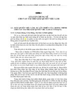 Lý luận chung về cho vay tài trợ giải quyết việc làm.doc