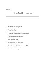 Nhập xuất C++ nâng cao