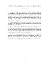 Hạch toán chi phí sản xuất và tính giá thành sản phẩm trong nghành xây dựng.DOC