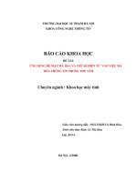 ỨNG DỤNG HỆ MẬT MÃ  RSA VÀ CHỮ KÍ ĐIỆN TỬ  VÀO VIỆC MÃ HÓA THÔNG TIN TRONG THẺ ATM.doc