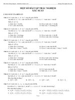 Một số bài tập trắc nghiệm xác suất