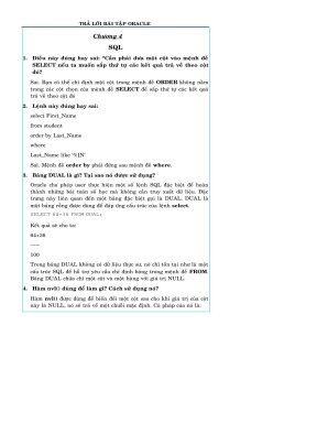SQL trong lập trình Oracle
