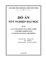 CÁC ỨNG DỤNG CỦA CÔNG NGHỆ CẢM BIẾN KHÔNG DÂY.doc