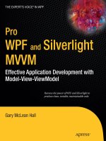 Pro WPF and Silverlight MVVM effective Application Development