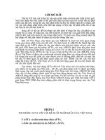 Thị trường AFTA đối với vấn đề xuất nhập khẩu ở VN