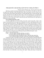 Lợi thế so sánh mặt hàng cf việt nam và vấn đề đặt ra