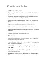 KPI hoạt động quan hệ công chúng