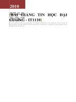 BÀI GIẢNG TIN HỌC ĐẠI CƯƠNG 