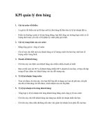 KPI quản lý đơn hàng