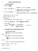 Một số công thức phần xác suất